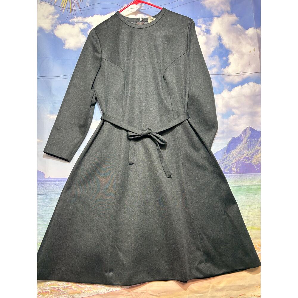 Vintage 70's Puritan Foever Young Women's Dress Black No Size Tag see pics